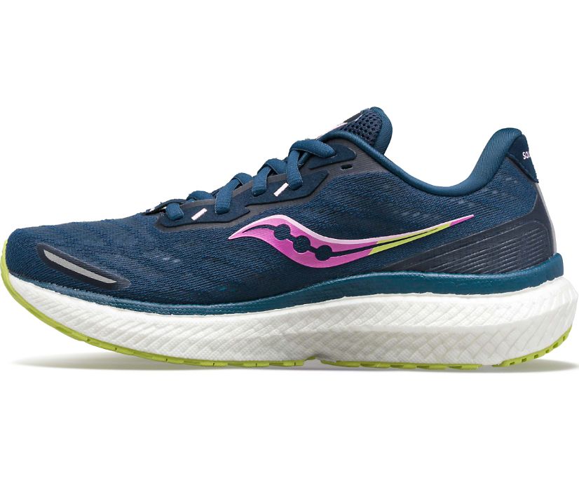 Női Saucony Triumph 19 Futócipő Sötétkék Zöld | HU 625VRW